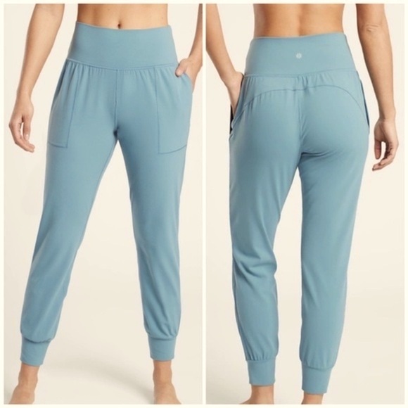 Athleta Salutation Joggers Pants Powervita Riviera Blue - Picture 1 of 10